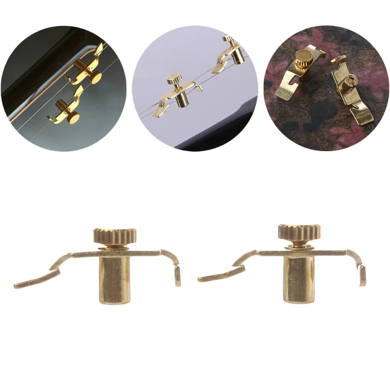 

1 Pair Golden Professional Precision Erhu Fine Tuner String Turning Adjustment