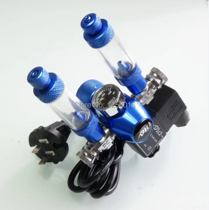 Аквариум DICI CO2 регулятор, DC02-06, соленоидный обратный клапан, клапан контроля скорости, двойные счетчики пузырьков, давление цилиндров