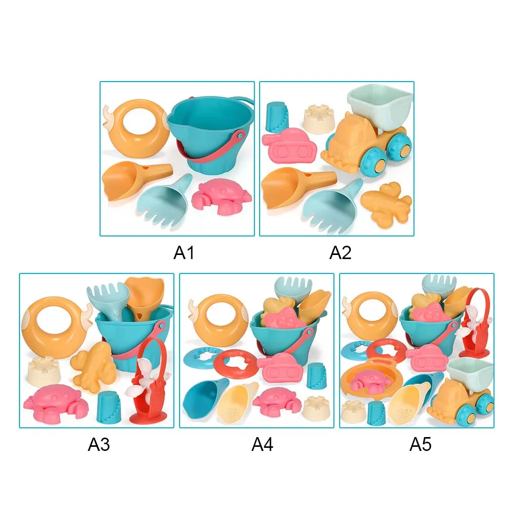 Мягкие силиконовые пляжные игрушки для детей песочница набор комплект морской песок ведро грабли песочные часы стол играть и весело