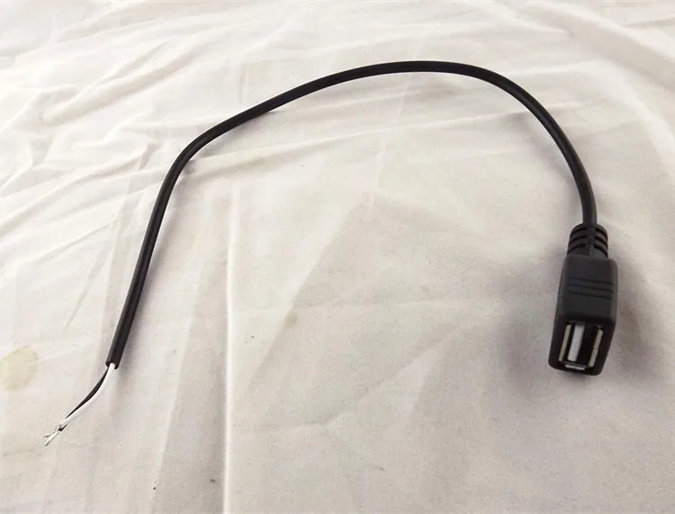10 шт. USB 2 0 A гнездовой разъем Pin провода Кабель питания Шнур Разъем DIY 30 см |
