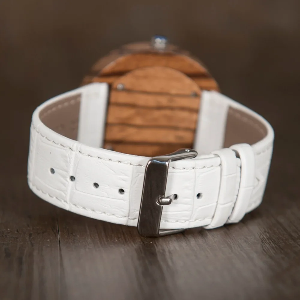 BOBO BIRD Round Male Zebra Wooden Watches Men Craft Top Brand Designer Curren China Supplier Saat Erkekler