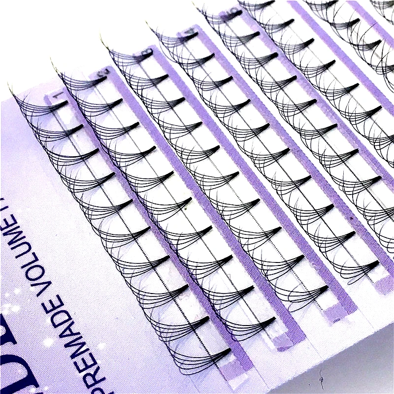 

New 5D Russian Volume Eyelashes Extension Short Stem Pre made Fans C D curl Mink Lash Hot Selling Eyelash Individual Extensions
