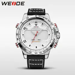 WEIDE натуральная часы с нейлоновым ремешком Мужские часы Роскошные Брендовые спортивные водонепроницаемые часы белого кварца