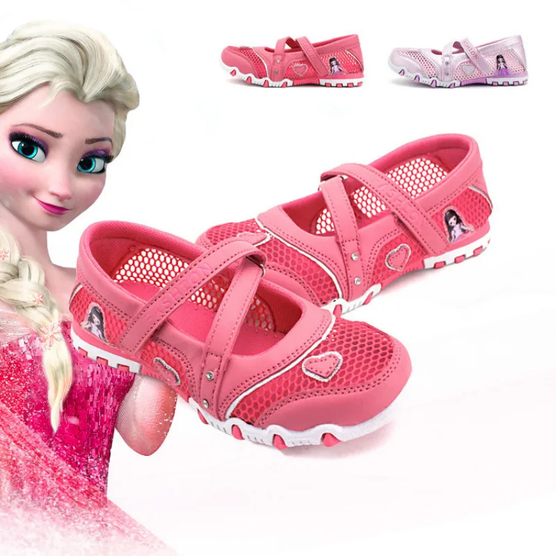 2017 cartoon Elsa princess shoes girls sandals children s sneakers running shoes breathable girls sports shoes