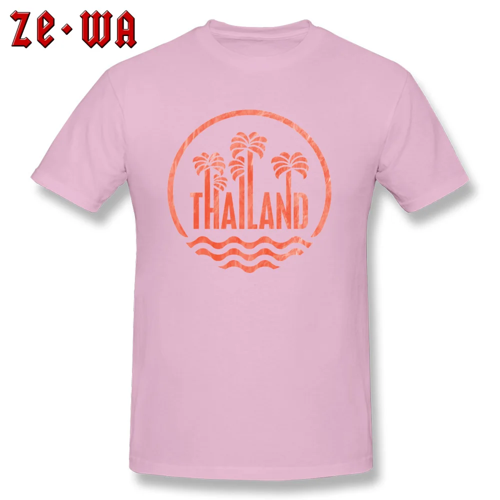 Personalized Tops Shirts New Design Short Sleeve Men T Shirt TpicOriginaltitle Street Mother Day Tops & Tees O Neck phi phi islands travel flag of thailand pink