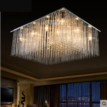 

Creative rectangular crystal lamp LED living room lamp ceiling lamp bedroom lighting restaurant lighting modern minimalist led