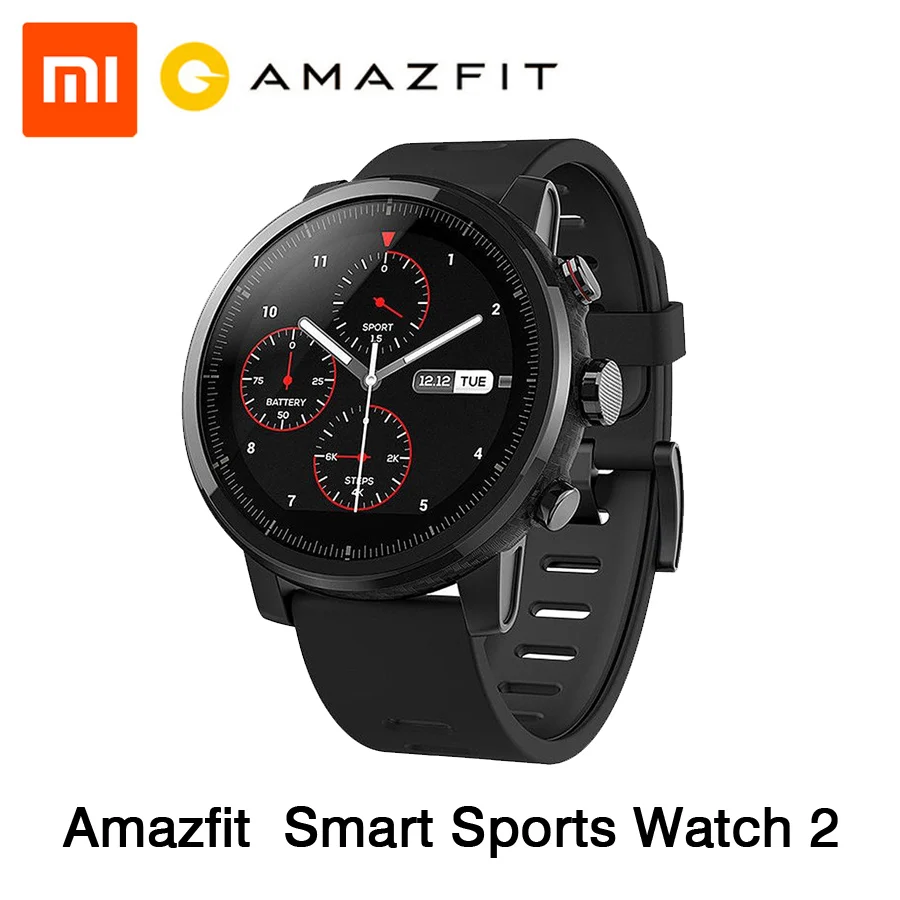 Смарт-часы Xiaomi Huami Amazfit Stratos английская версия спортивные часы 2 GPS 5ATM вода 1 34 дюйма