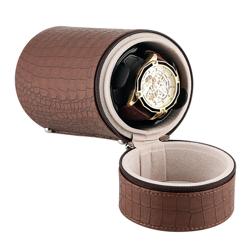 

Luxury Portable Automatic Watch Winder Motor Display Watch Box Storage Mechanical Clock Rotating Self-winding Case + USB Cable
