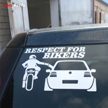 Three Ratels TZ-1430 13x20cm respect for bikers car stickers funny auto sticker decals Three Ratels TZ-1430 13x20cm respect for bikers car stickers funny auto sticker decals