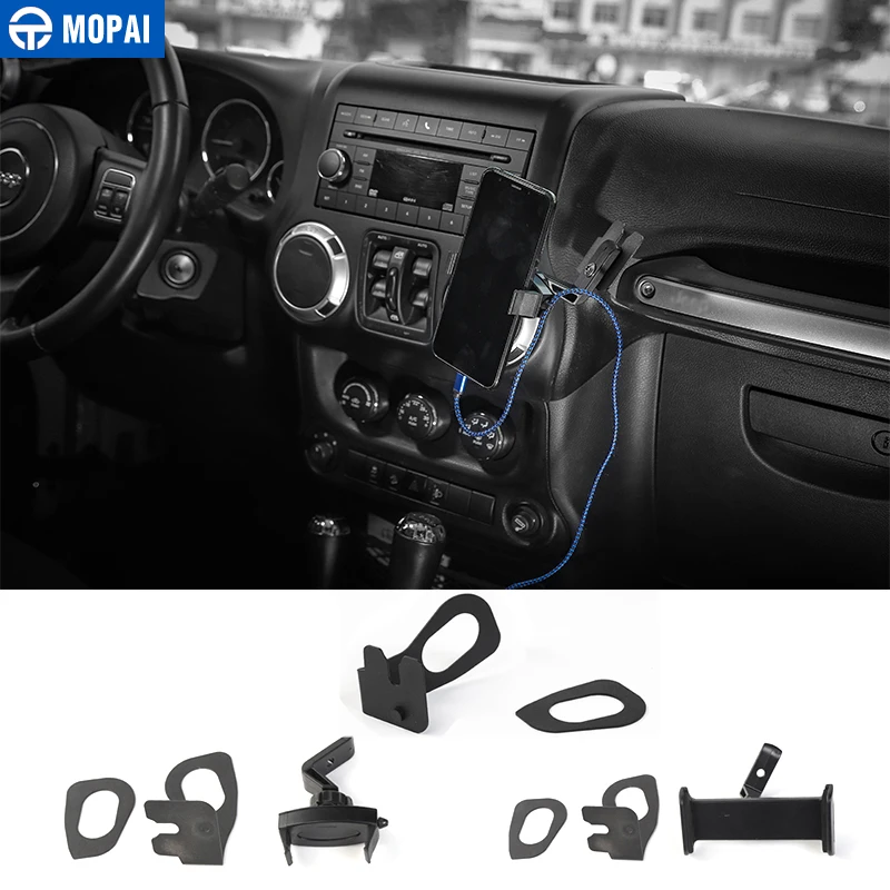 

MOPAI New ABS Car Intercom Bracket Interphone Holder Mobile Phone Ipad Holder Sticker For Wrangler 2007-2016 Car Styling