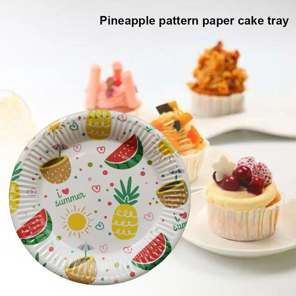 Pineapple pattern paper cake tray 10PCS/package photo props jewelry cosmetics shooting ornaments