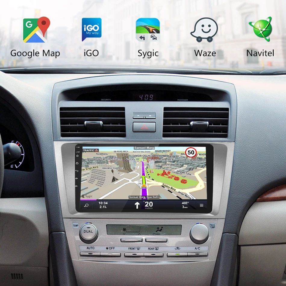 Jansite R9 " RDS Автомагнитола для Toyota Camry 2006-2011 Wifi Android 8,1 плеер сенсорный экран мультимедийные видеоплееры с рамкой