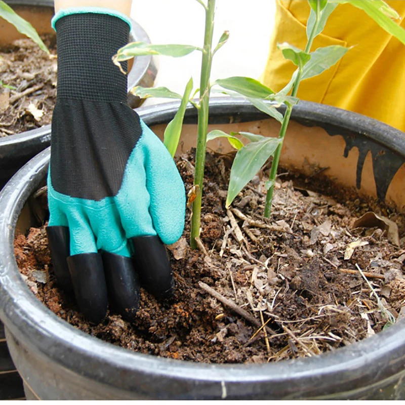 ABS Garden Genie Gloves With Fingertips 4 Claws Quick Easy To Dig And Plant Safe For Rose Pruning Gloves Mittens Digging Glove (8)