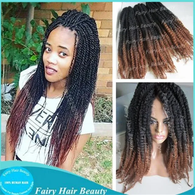 In Stock 20 Fold Ombre Color 1b 4 Synthetic Kinky Twists Two
