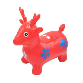 

Newly Random Color Inflatable Bouncer Jumping Rides on Animal Bouncy Horse Toys Child Kids Rubber Deer Gift Toys For Children
