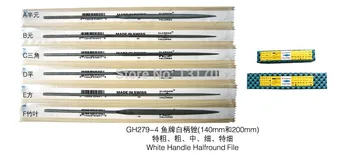 

Free Shipping, 200mm 6pcs/set ,white handle halfround files set,gold silver metal jewelry engraving fixing cleaning files