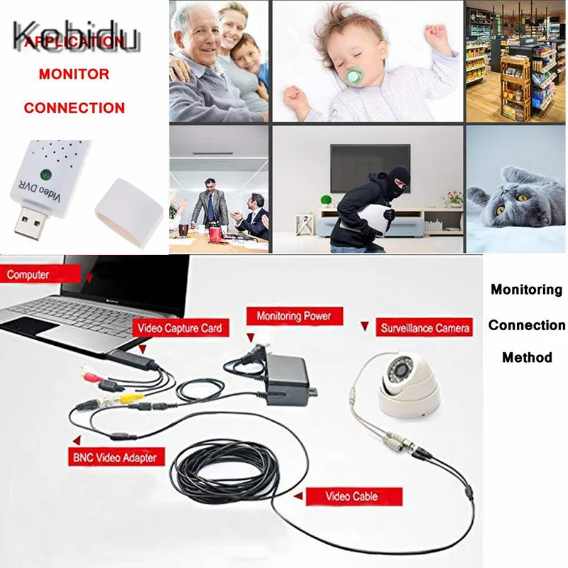 Kebidu USB 2 0 к RCA кабелю адаптер преобразователь для аудио S видео захвата карты ПК