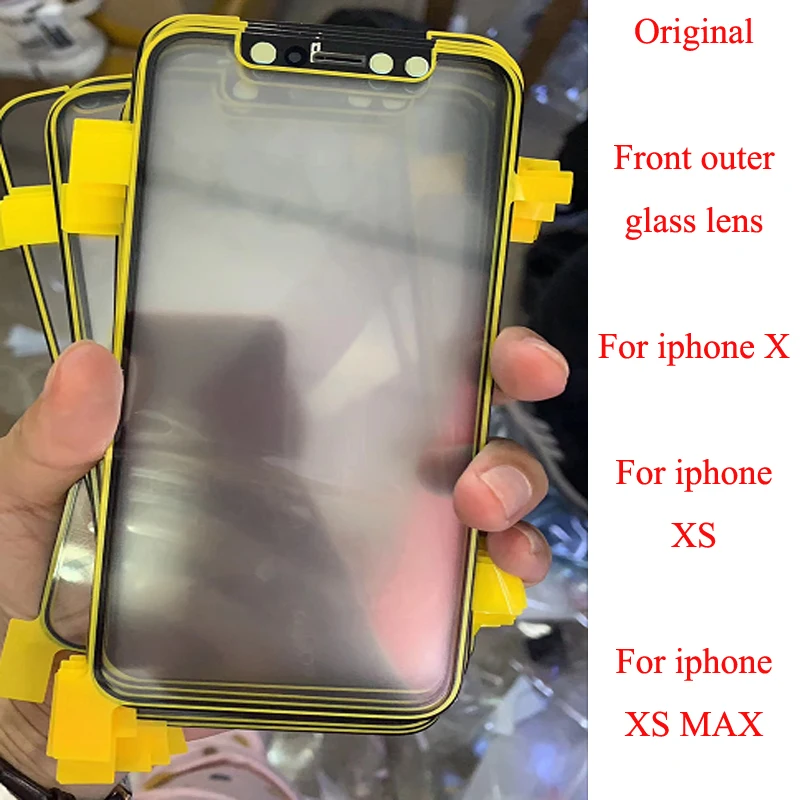 100 шт./лот DHL экран передняя внешняя стеклянная линза для iphone XS Max X дигитайзер Крышка сенсорной панели замена стекла