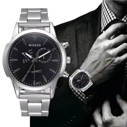 Часы для бизнесмена сталь Аналоговые Кварцевые Бизнес наручные часы нержавеющая сталь Группа мужской часы Relogio Masculino дропшиппинг