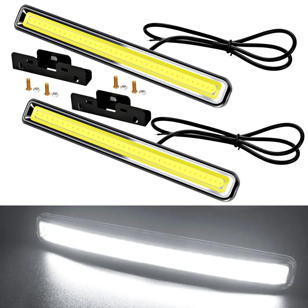 Universal Car Styling COB Daytime Running Light Waterproof Day Light Auto Driving Light External Light Decorative