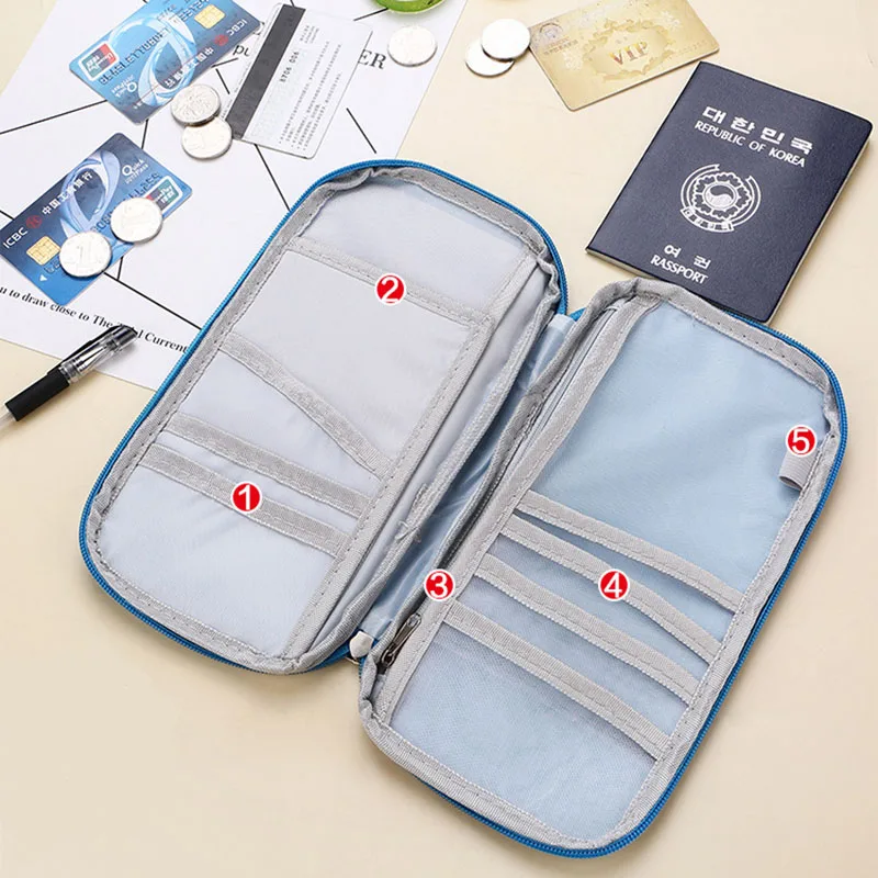 Passport Cover Travel Credit ID Card Holder Cover Money Wallet Document Organizer Men Women Multifunction Passport Bag PC0050 (6)