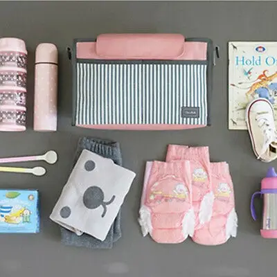 Baby Diaper Bag Portable Stroller Pram Nappy Changing Organizer Insert Storage