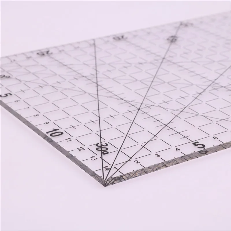 Patchwork Ruler Office Stationery School Supplies 15x30x0.2cm Acrylic Material High-grade Sewing Tools