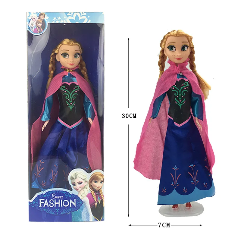 Disney Series Frozen Snow Queen Anna Elsa Princess Cartoon Doll Character Action Model Toy Child Girl Birthday Gift Toy Disney Series Frozen Snow Queen Anna Elsa Princess Cartoon Doll Character Action Model Toy Child Girl Birthday Gift Toy