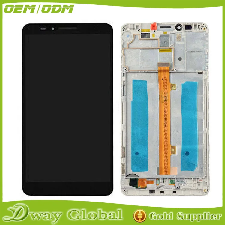 AAA Three colors LCD Display Touch Screen Digitizer Assembly with frame For Huawei Ascend Mate 7