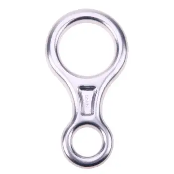 

35KN 8 Ring Descender Outdoor Rock Climbing Carabiners Abseiling Downhill Safety Ring Escape Rope Descent Device Rock Z70