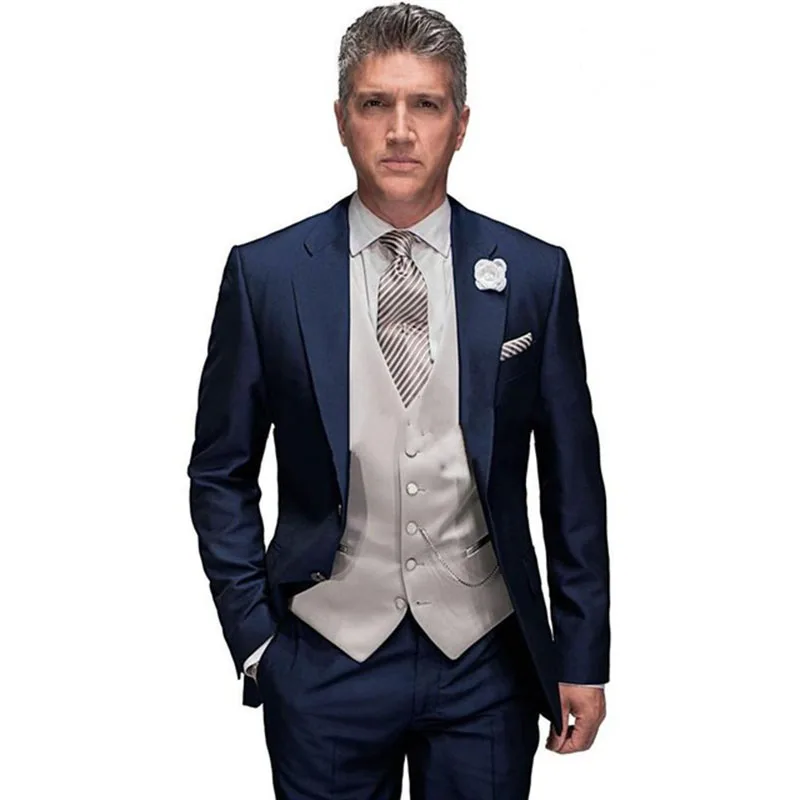 2017 New Morning Style Mens Suits Groom Tuxedo Handmade Notch Collar