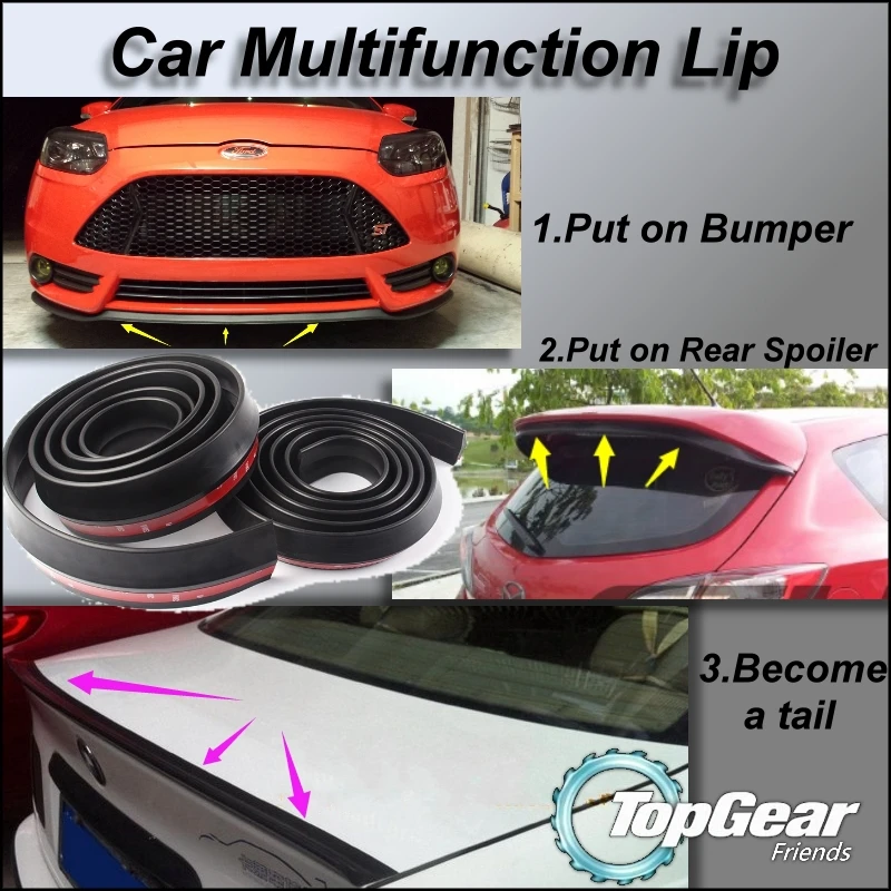 

Car Multifunction All Sides Sopiler Bumper Lip Spliter Deflector For View Tuning / Easy DIY Body Kit Wing / For Sales Promotion