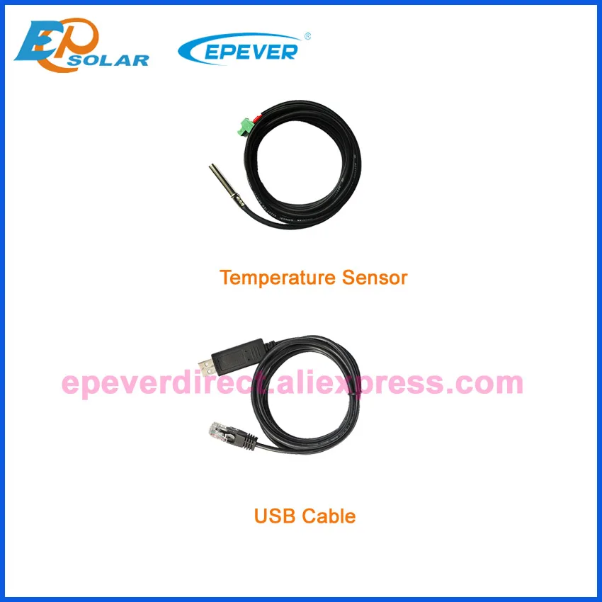 

USb cable and temperature sensor EPEVER EPsolar charger controller application