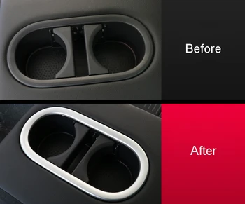 

Interior Rear Back Seat Water Cup Holder Cover Trim 1pcs Car Accessories For Volkswagen T-Roc 2017-2018