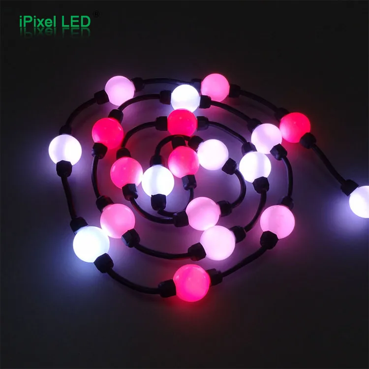 DMX512 гирлянда Мечта Цвет молочно-белый 360 вид Луна свет 24v led пиксель шар | Лампы и