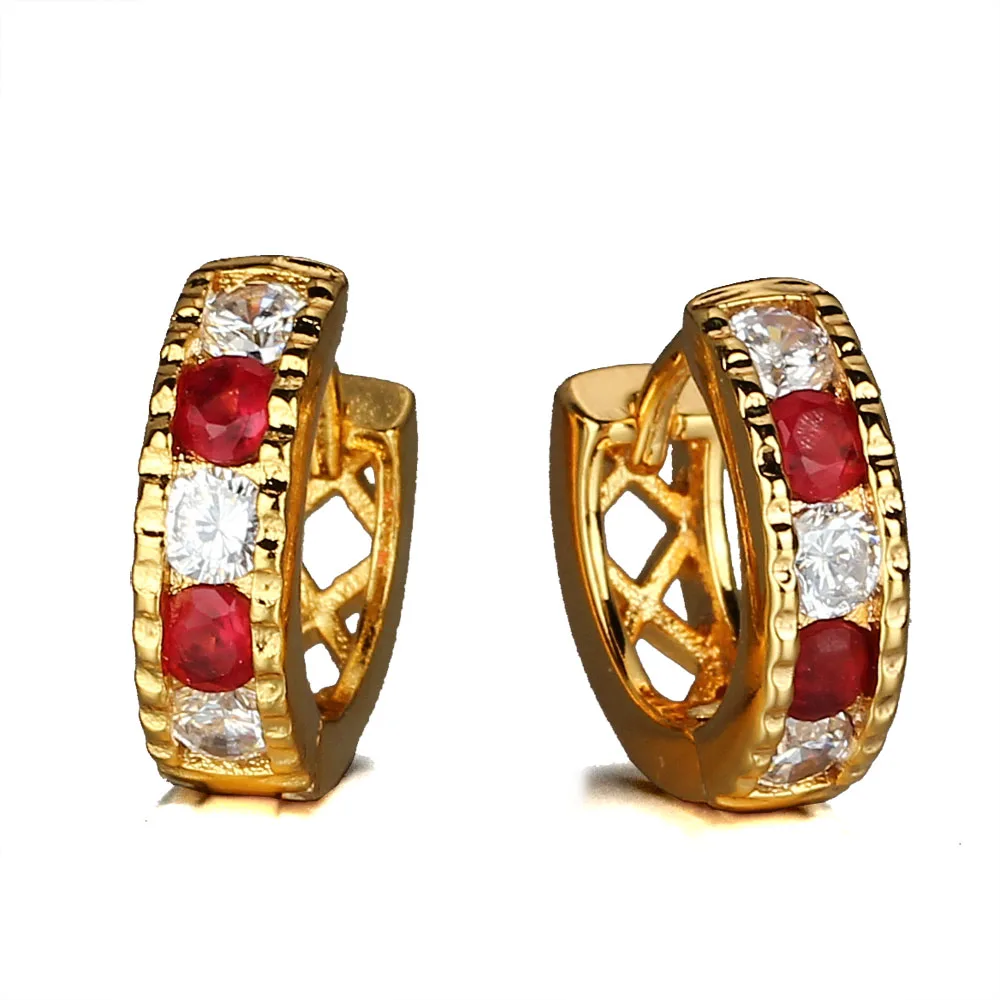

Fashion Party Zircon Earrings Accessories Women Brand Swa Crystal Earrings Gold Color Stud Earrings for Women