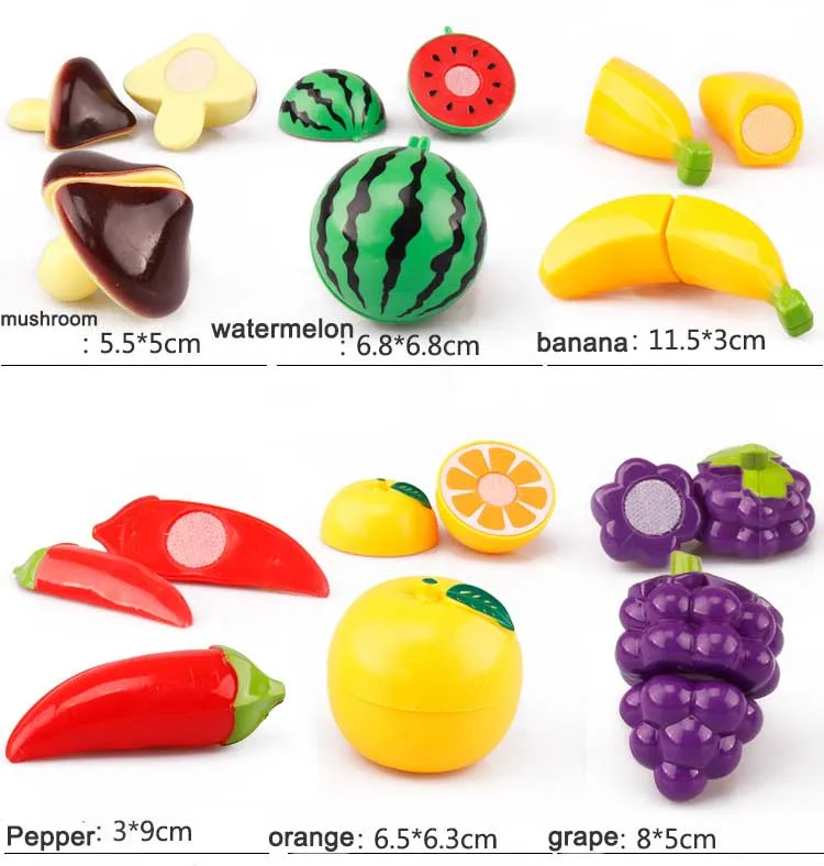 32 шт./лот DIY пластиковая резка фрукты овощи ролевые игры игрушки набор кухонный игровой набор новая ролевая игра игрушечная еда