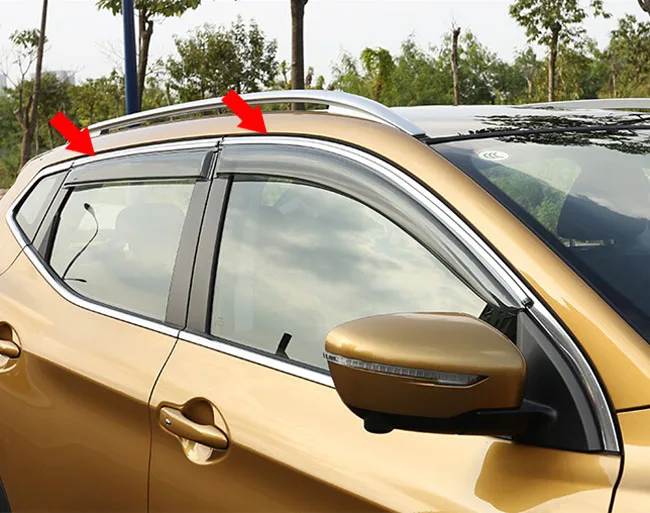 

Plastic Window Wind Deflector Visor Rain Sun Protector Guards Vent For Nissan Qashqai J11 2014 2015 2016 2017 2018 2019 4Pcs