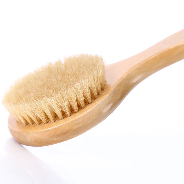 Natural Bristle Brush Anti-slip Handle Wooden Body Back Maasage Health Care Bath back Brush for Bath Body Foot Brush 3