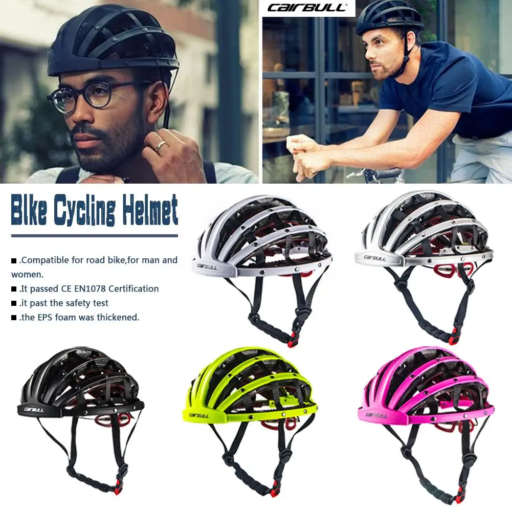 

Foldable Road Bicycle Helmet Altralight Fashion Cycling Bike Helmet Bike Sports Safety Riding Racing Breathable Solf Helmet