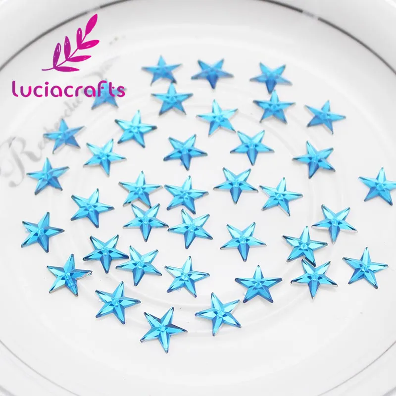 Lucia crafts 200 шт./лот 12 мм в форме звезды Стразы плоская спина, кабошон, поставка украшения DIY аксессуары ручной работы G0405