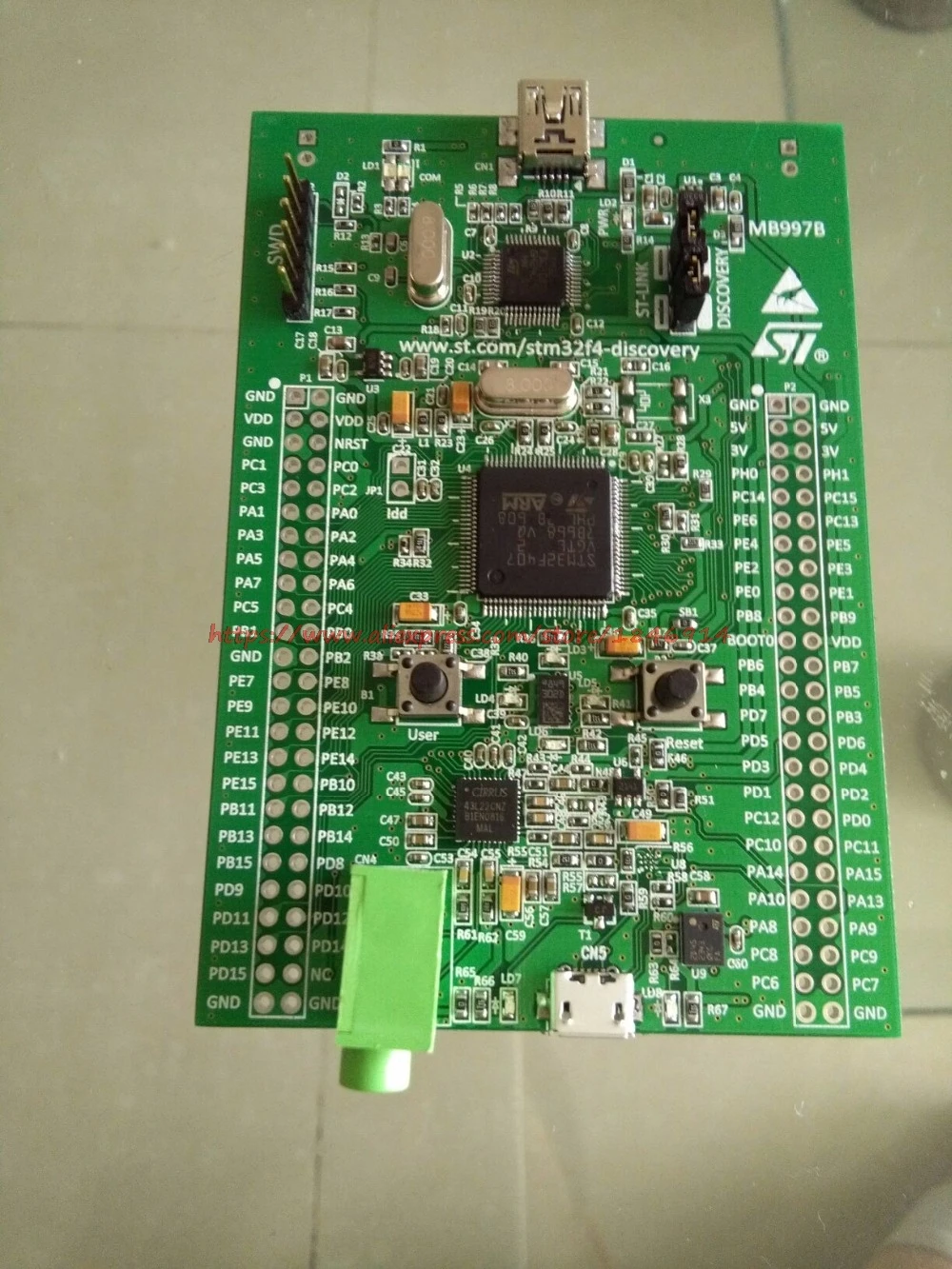 STM32 плата обнаружения Stm32f4discovery Stm32f4 комплект Cortex-m4 STM32 Плата развития St-link v2