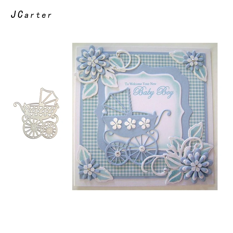 

JC New Arrival Metal Cutting Dies Craft Cut Die Baby Carriage Stencil Scrapbook DIY Handmade Album Paper Cards Decor Dies 2019