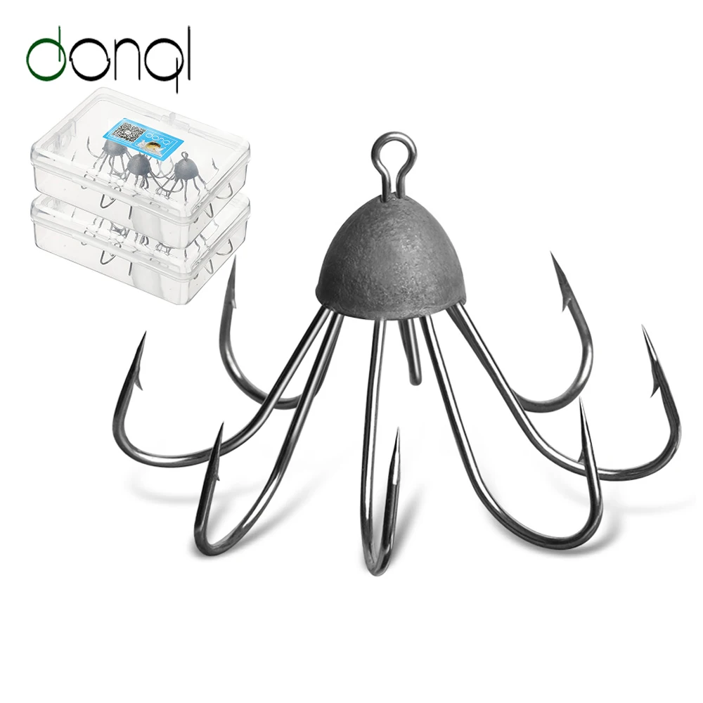 

DONQL 3pcs/lot Combination Fishing Hooks Explosion Coil Keeper Fishhook Octopus Monsters Hooks Fishing Accessories
