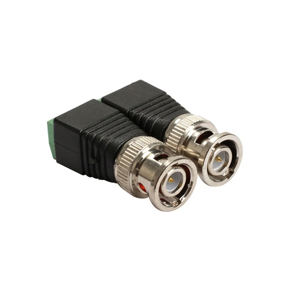 2PCS Mini Coax CAT5 To Camera CCTV BNC Video Balun Connector Adapter POE cctv tester IP camera Transmission Cables Accessories