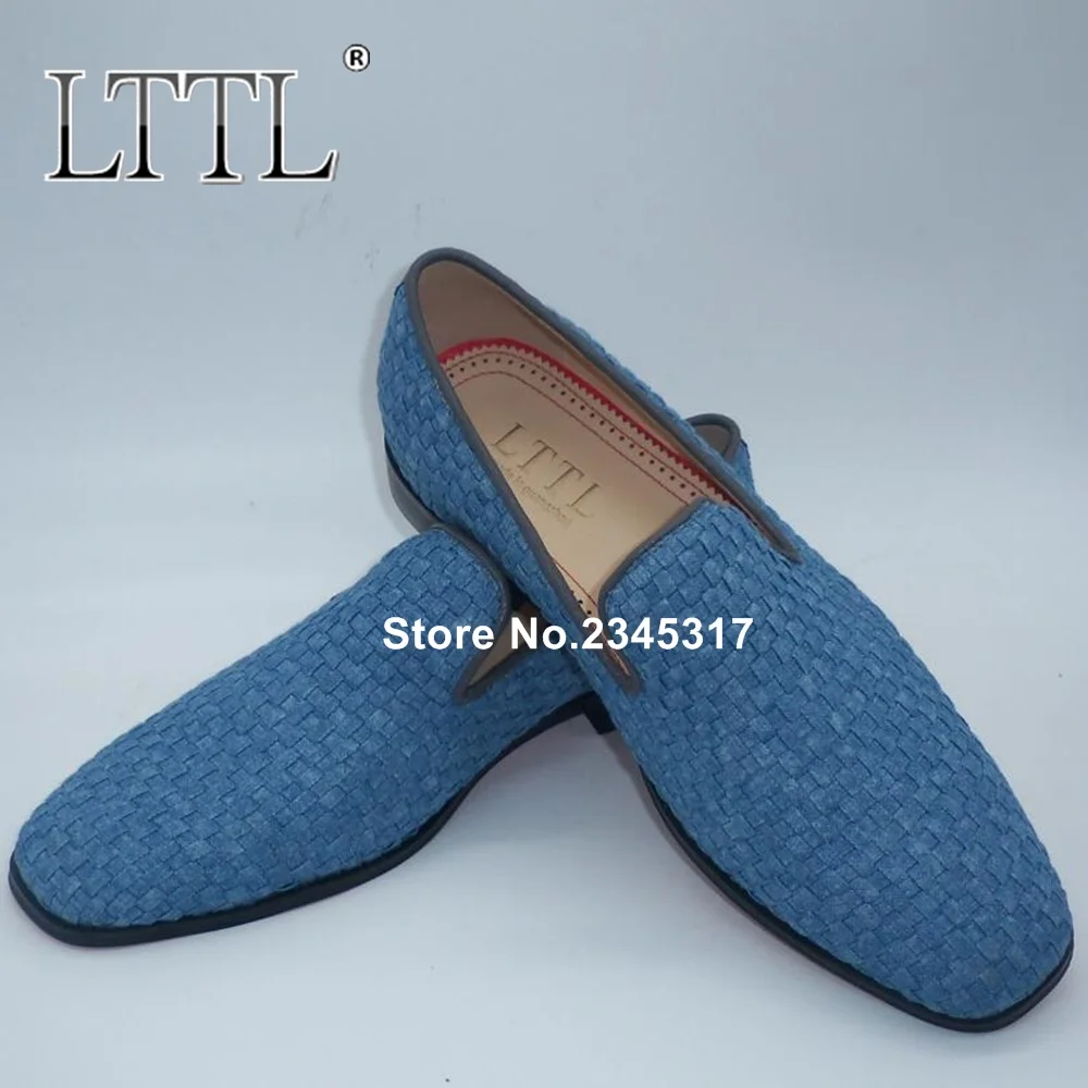 Casual Azul Zapatillas Nueva Ee Hecha Denim Moda 6 Mocasines Pisos Banquetes Llegada Verano Hombres Mano Vestido Del Masculino 13 As Patrón Zapatos uu Picture A qFrxwqOv