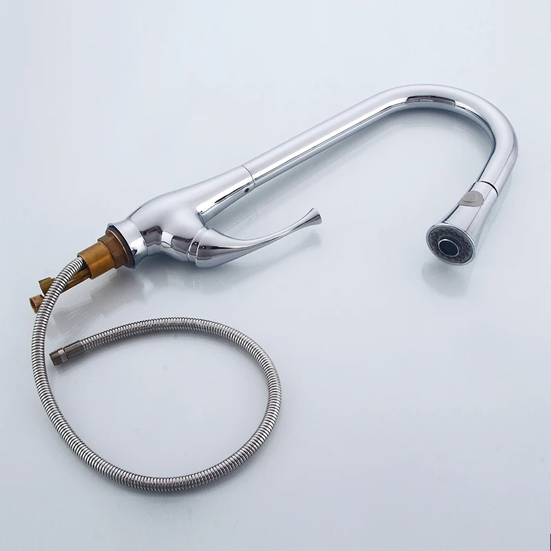 Fapully Brass Flexible Pull Out Kitchen Faucet Mixer Chrome Water Taps 360 Degree Rotation Kitchen Mixer Sink Faucets 545-33C Fapully Brass Flexible Pull Out Kitchen Faucet Mixer Chrome Water Taps 360 Degree Rotation Kitchen Mixer Sink Faucets 545-33C