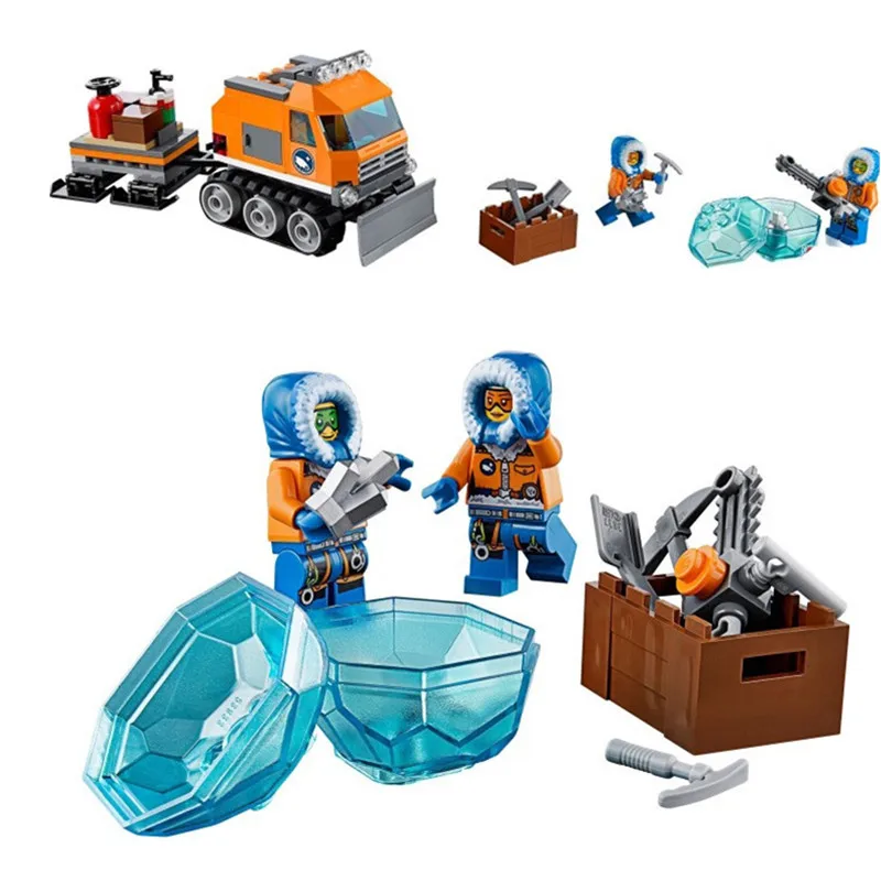 New Arctic Supply Plane Compatible with Legoings Model Building Blocks City Educational Toys for children Christmas gift