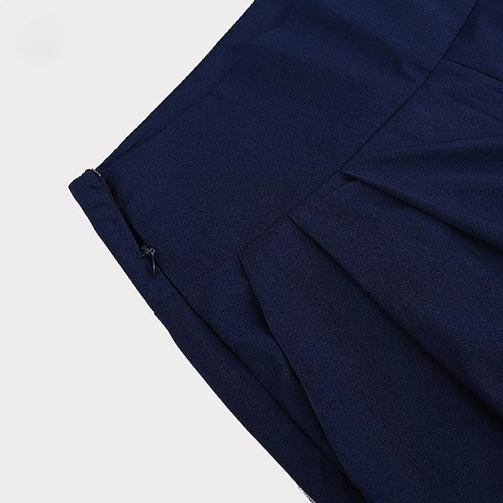 Для женщин Bootcut широкие брюки боковая молния сплошной цвет Высокая Талия Длинные