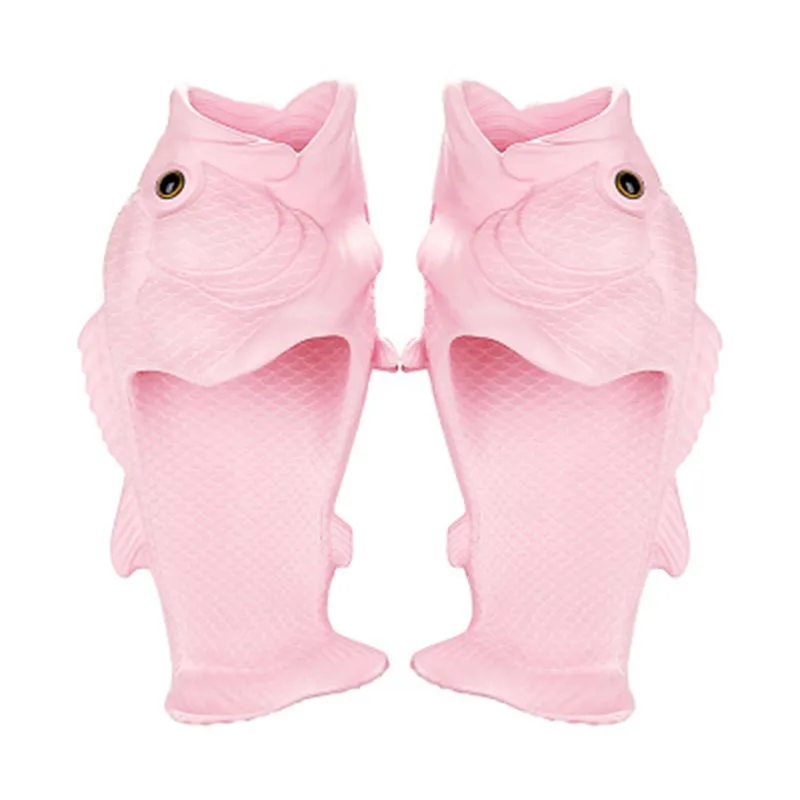 

EVA The new Creative Fish-shaped Male Slippers Word Drag Summer Outdoor Drag Men And Women Beach Shoes Fish Slippers couples